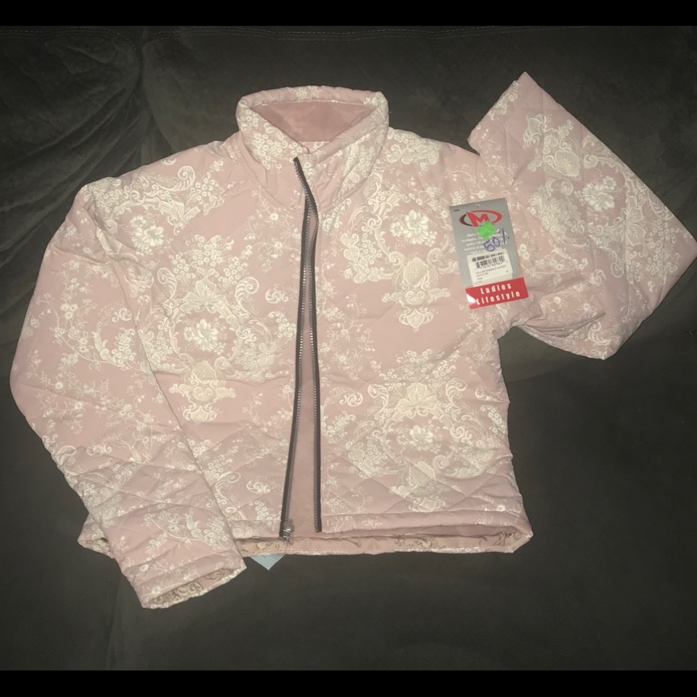 NWT Blush Pink Quilted Reversible Jacket by Marker